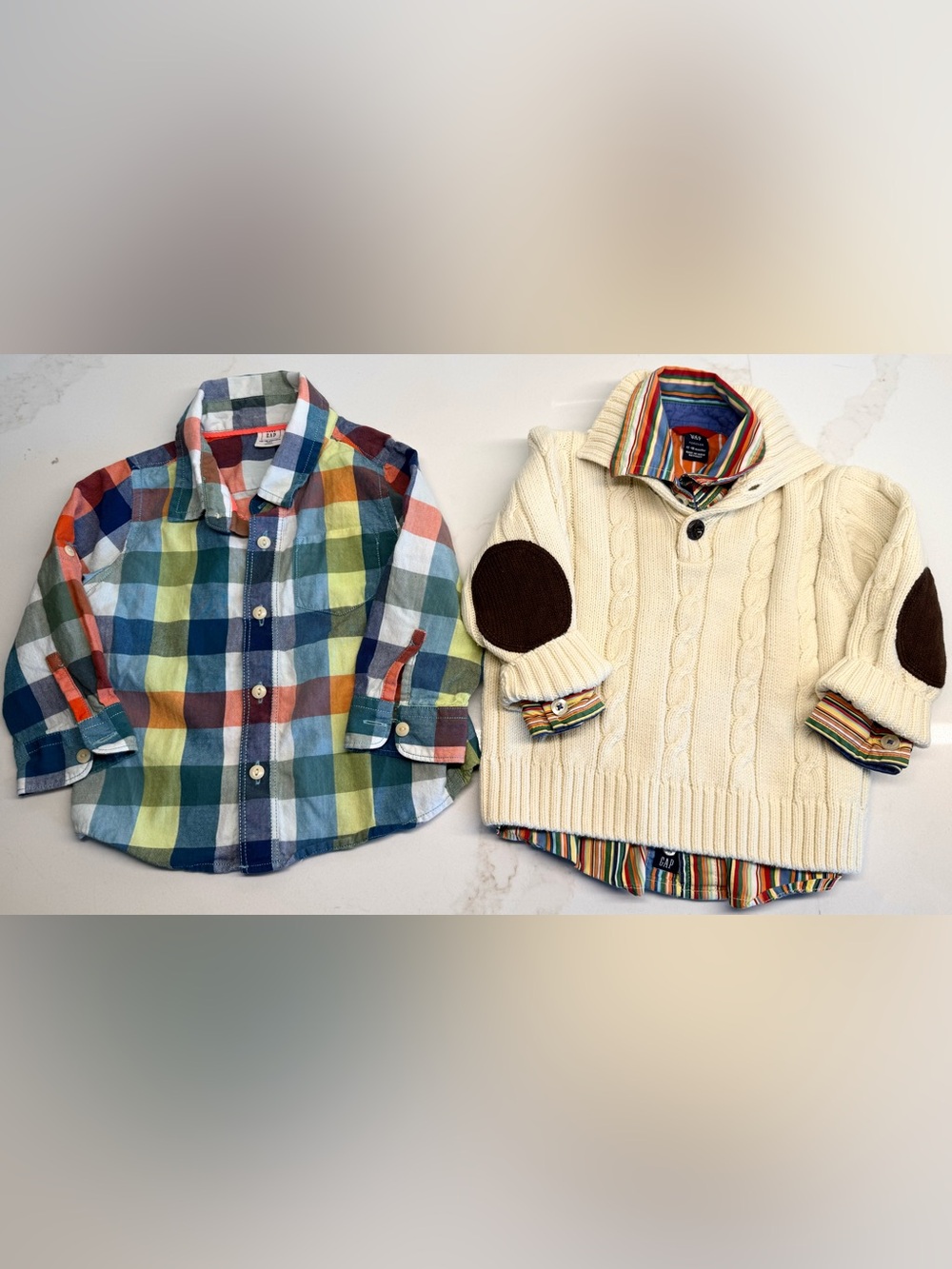 12-18M Baby Boy Gap Gymboree Shirt Sweater Bundle 3 Pc